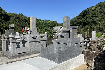 天草市有明町にて新規墓石を施工させて頂きました（天山石）